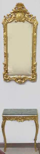 Spegel med konsol, förgyllt trä och stuck med skiva i Kolmårdsmarrmor, _10039a_lg.jpeg