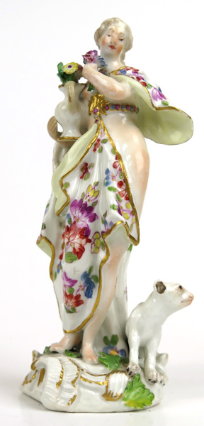 Figurin, porslin, Meissen, 1700-tal, stående gudinna med katt, _10250a_8d92fea25162cd4_lg.jpeg