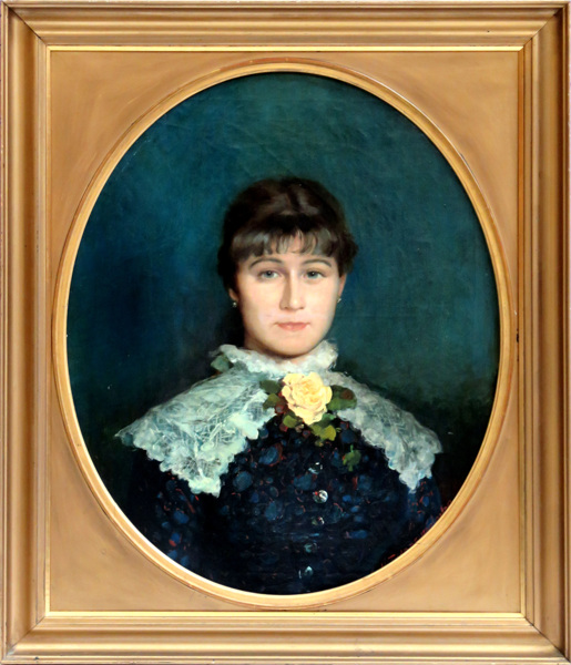 Thaddeus Jones, Henry, olja, porträtt av ung dam med gul ros,_10781a_lg.jpeg