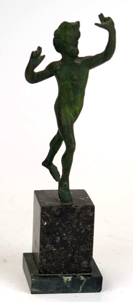 Skulptur, patinerad brons på stensockel, dansande satyr, _1112a_8d82da39c29b062_lg.jpeg