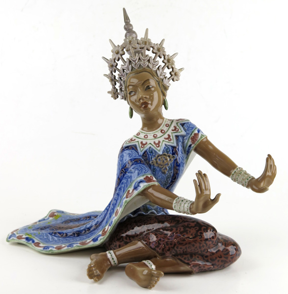 Dahl Jensen, Jens Peter, egen verkstad, figurin, porslin, "Siamesisk tempeldanserinde", modellnummer, 1125, _12466b_8d967f174fa3063_lg.jpeg