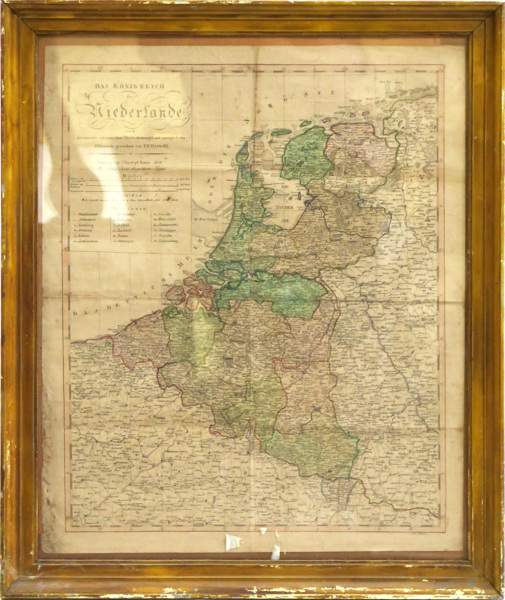 Fembo, Christph, karta, kopparstucken och delvis handkolorerad, "Niederlande", Nürnberg 1816,_12495a_8d969ff1903ed2b_lg.jpeg