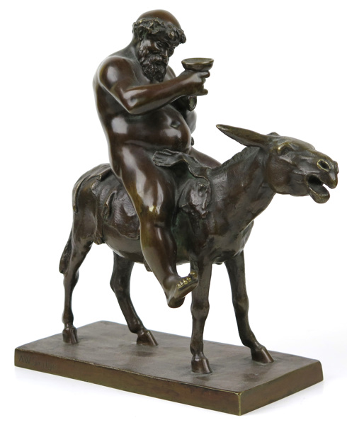Saabye, August Wilhelm, skulptur, patinerad brons, Silenus på åsna, _14287a_lg.jpeg