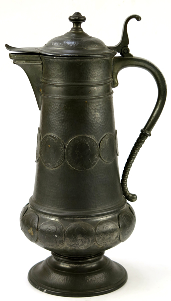 Kanna med lock, tenn, J P Kayser und Sohn, Krefeld (Kayserzinn), 1800-talets slut,_14342a_lg.jpeg