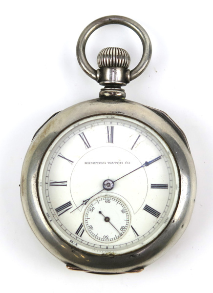 Fickur, coin-silver (cirka 900/1000), USA, 1800-talets 2 hälft, Hampden Watch Co, _15011a_8d9b650156df875_lg.jpeg