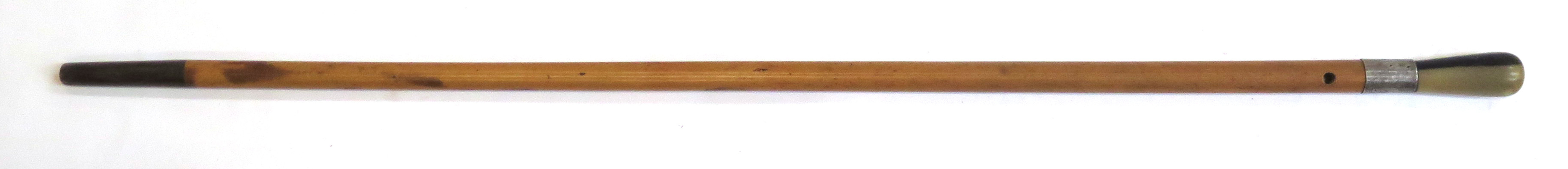 Käpp, bambu och horn med silverbeslag, 1900-talets 1 hälft, _15603a_lg.jpeg