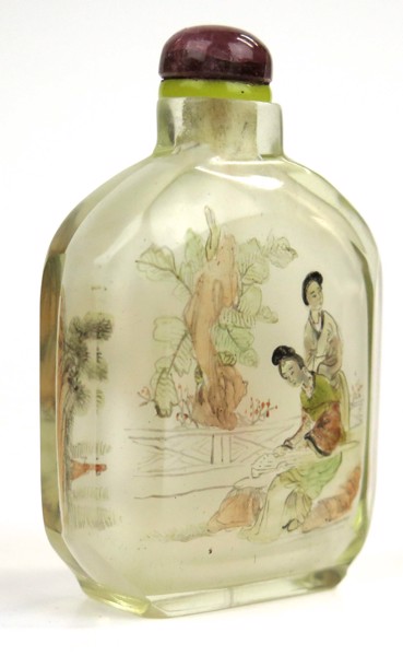 Snusflaska, slipat så kallat Peking-glas, Kina, 18-1900-tal, svagt gultonad glasmassa,_1572a_8d839fd29d4124b_lg.jpeg