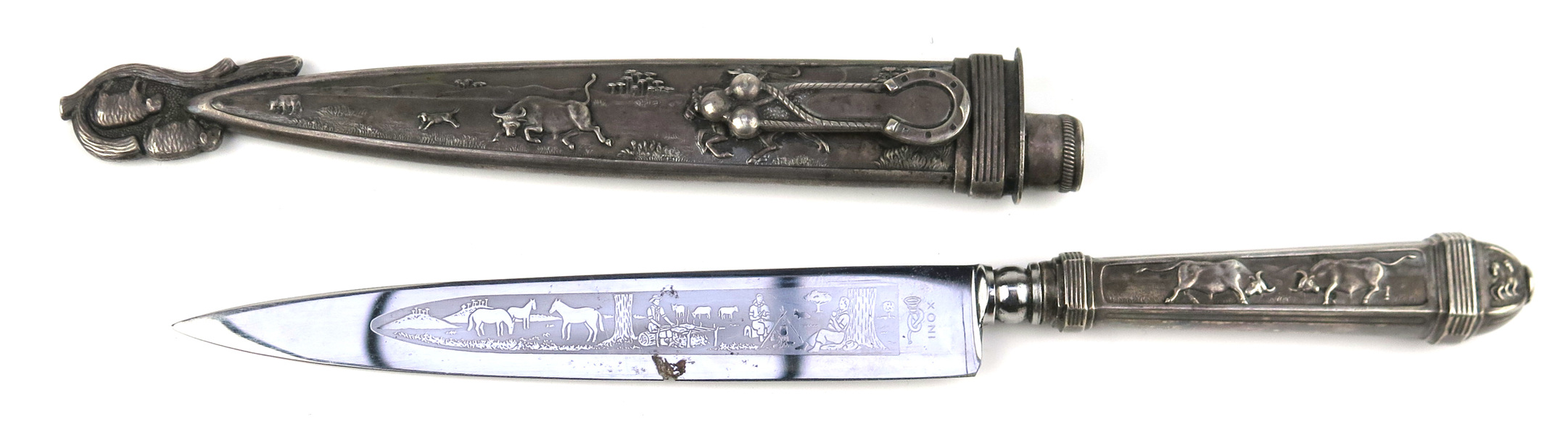 Kniv i balja, så kallad Gauchokniv, nysilver och stål, 1900-talets 2 hälft, _15891a_8d9da7a90a6869b_lg.jpeg