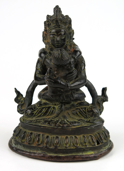 Skulptur, patinerad brons, Mandkesvara, möjligen Tibet, sekelskiftet 1900, _17345a_lg.jpeg