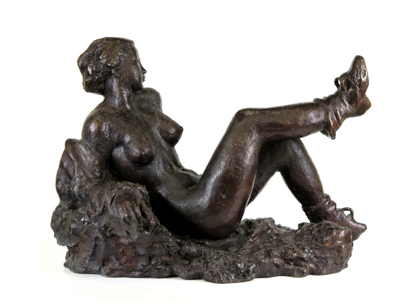 Henning, Gerhard, skulptur, brons, cire-perdueteknik, "Vilande flicka", _17746a_lg.jpeg