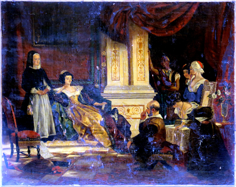 Leslie, Charles Robert, kopia efter, olja, "Sancho Panza in the Apartment of the Duchess", _18342a_lg.jpeg
