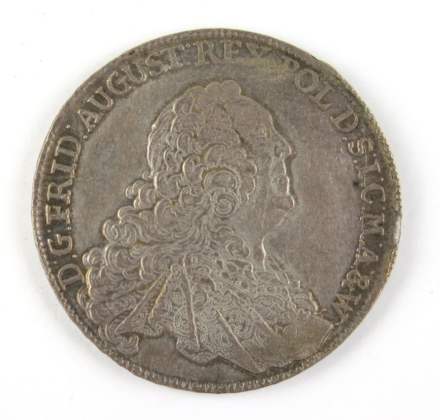 Mynt, 1 Thaler 1763 Friedrich August II(1733-1763) Kurfurstendömet Sachsen, _18351a_lg.jpeg