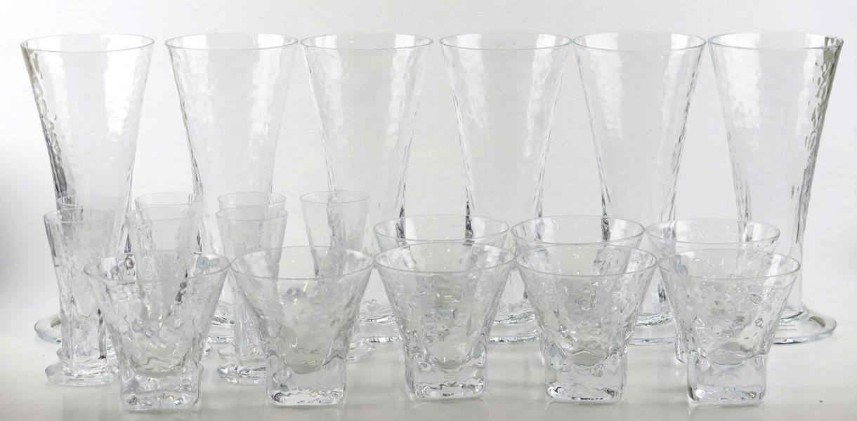 Krahner, Annette för Skruf/Royal Krona, glasservis, 21 delar, glas, "Järnet", _18754a_lg.jpeg