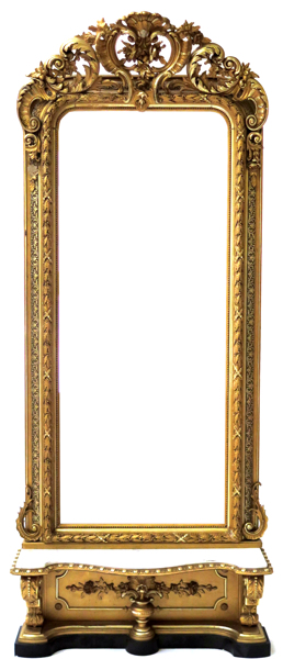 Spegeltrymå med konsol, förgyllt trä och pastellage, nyrokoko, 1800-talets 2 hälft, _19011a_8da3a68e1e8ea88_lg.jpeg