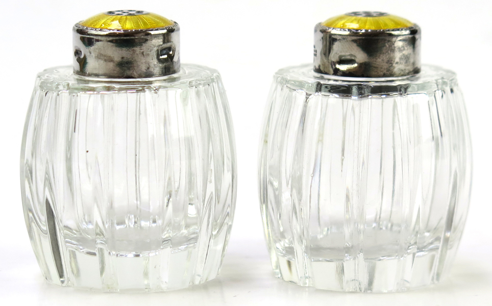 Salt och pepparkar, 1 par, glas med emaljerade silverlock_20121a_lg.jpeg