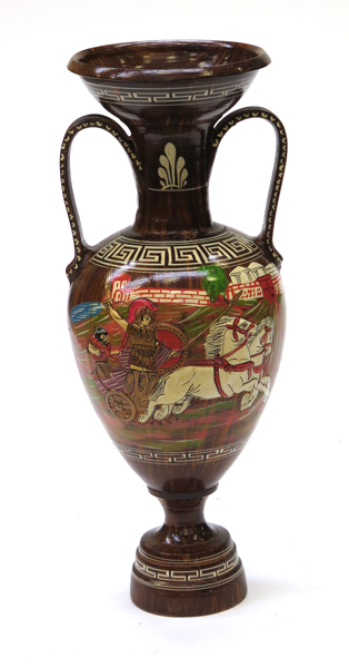 Golvvas, bemålad keramik, amforaformad med dubbla hänklar, antagligen Grekland, modern tillverkning, _20190a_8da546ba753133d_lg.jpeg