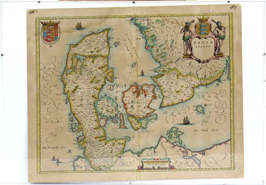 Bleau, Willem & Joan, karta, kopparstucken och handkolorerad, "Daniae Regnum", 1645, _22055a_8da90e0dffc097a_lg.jpeg