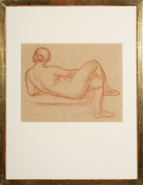 Aristide Maillol, (1861-1944), Nu allongé. Rödkrita på papper. Signerad med monogram. _22166a_8da9b2094656cd4_lg.jpeg