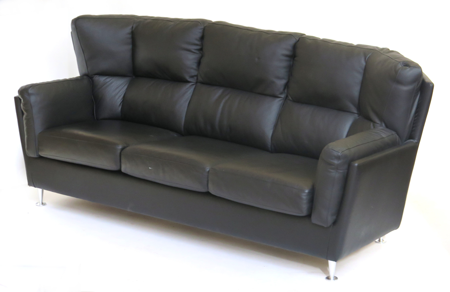 Okänd designer, soffa, svart läder med stålben, _22206a_lg.jpeg