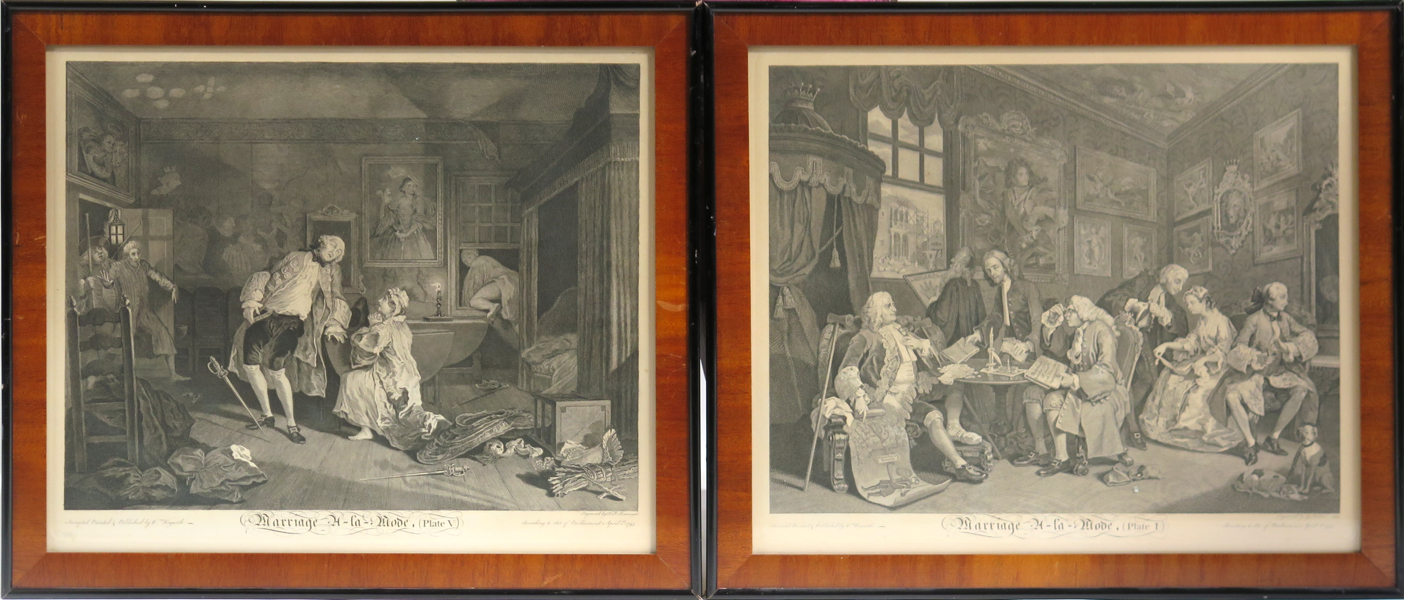 Hogarth, William, kopparstick, 2 st, plate 1 och 5 ur "Marriage À-la-Mode" 1745, _23805a_lg.jpeg