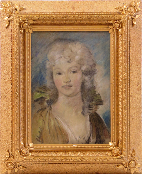 Okänd konstnär i Carl Gustaf Pilos efterföljd, 1800-tal, pastell och blyerts, porträtt av ung dam, _23807a_lg.jpeg