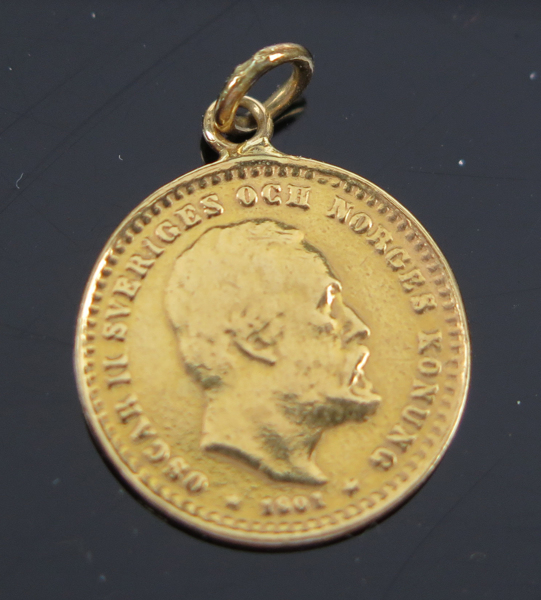 Guldmynt, 5 kr Oskar II 1901, vikt 2,24 gr 900/1000 guld, _24024a_8dacd3cf6bcda2b_lg.jpeg