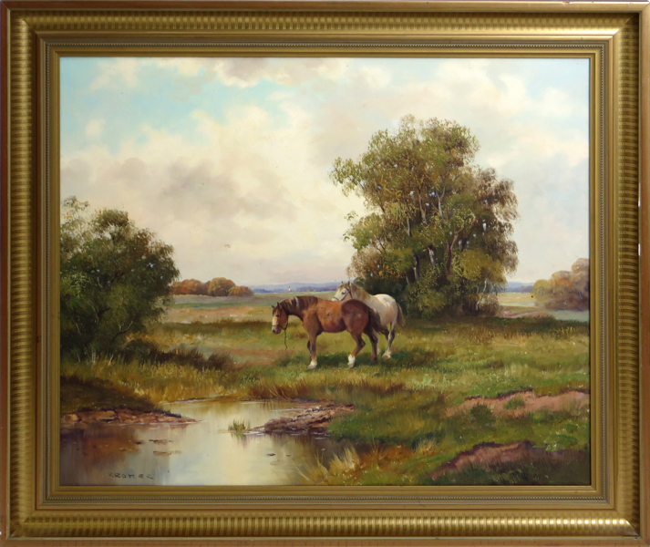 Okänd konstnär, olja, hästar i landskap, _24031a_lg.jpeg