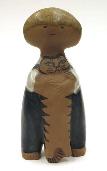 Larson, Lisa för Gustavsberg, figurin, delvis glaserat stengods, 'Pelle', _2415a_8d8540cac338671_lg.jpeg