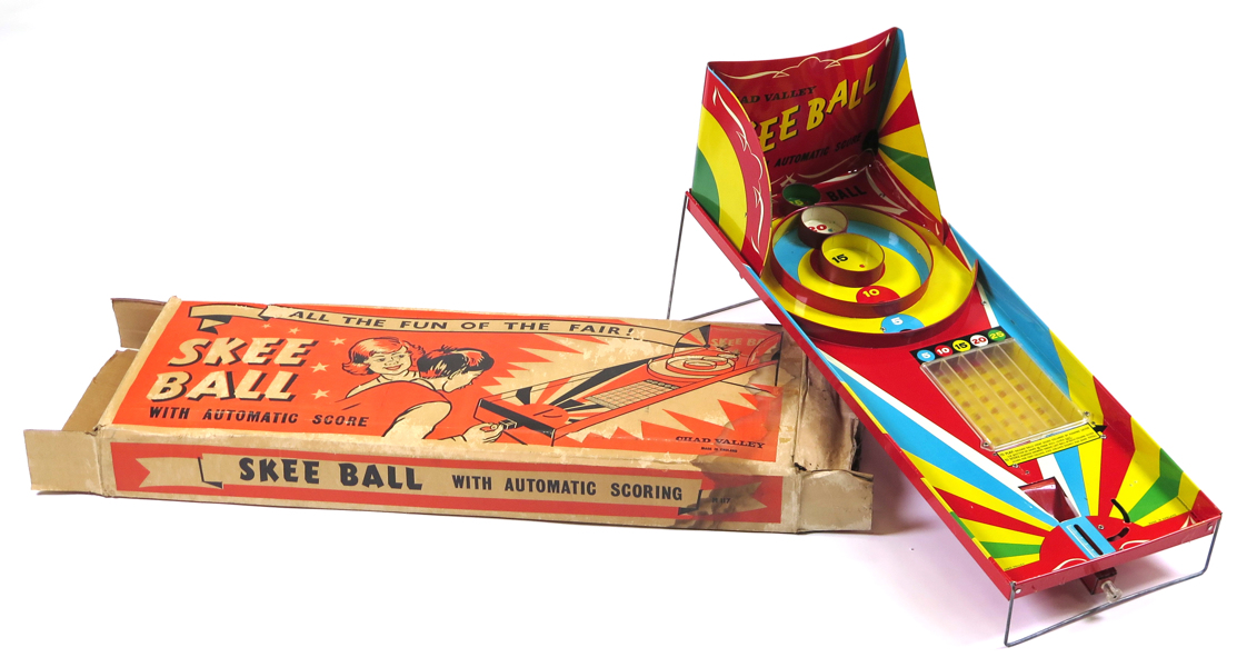 Spel, lackerad plåt, Chad Valley Skee Ball, England, 1900-talets mitt, _24399a_8dad2dc44c3b5a9_lg.jpeg