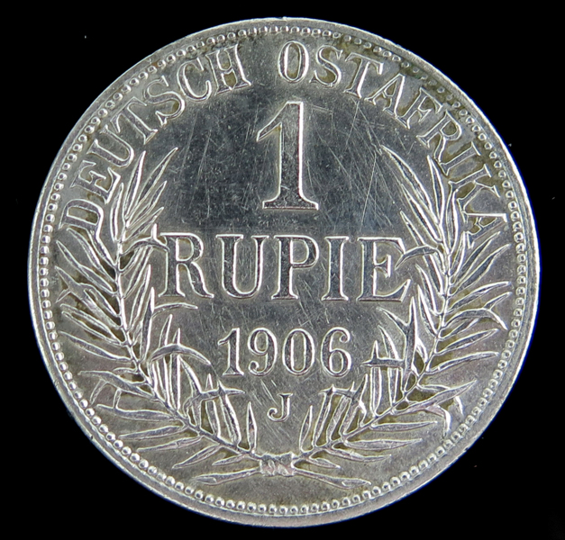 Silvermynt, 1 Rupie, Tyska Östafrika, Wilhelm II 1906, _24552a_lg.jpeg