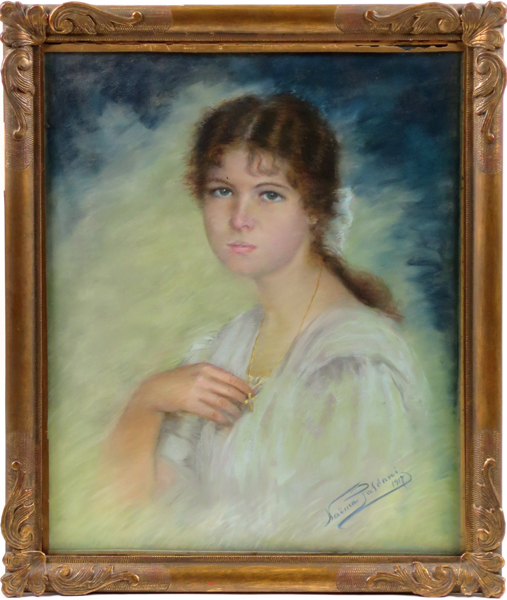 Paldani, Noemia, pastell, porträtt av Dagmar Tham, née von Otter, signerad och daterad 1917, synlig storlek 60 x 50 cm_25268a_8daf3e160321dde_lg.jpeg