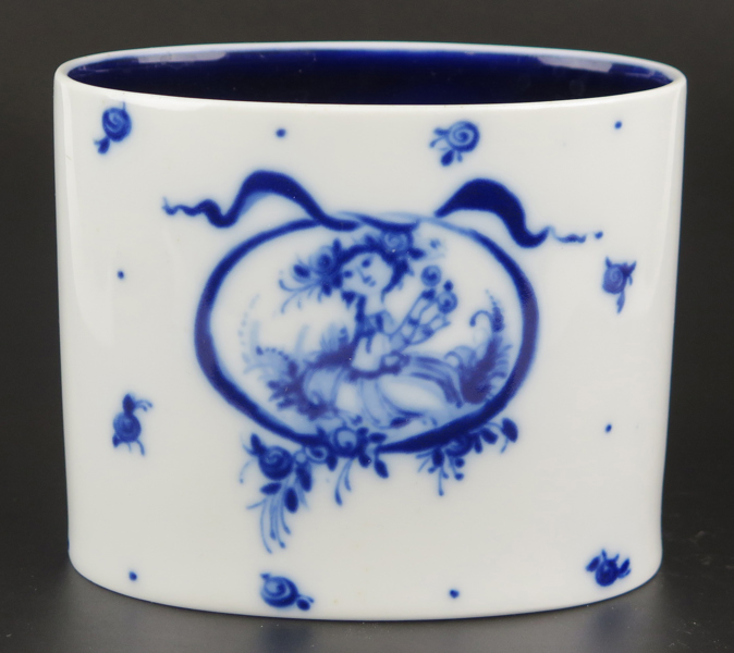 Wiinbladh, Björn för Rosenthal, vas, porslin, blå underglasyrdekor, höjd 10 cm_25765a_8daffb6df233dda_lg.jpeg