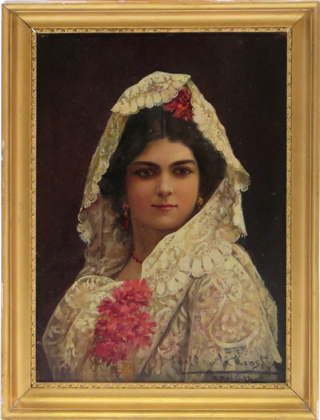 Aguila y Acosta, Adolfo, olja, en spansk skönhet, signerad Cadiz och daterad 1909,_2639a_lg.jpeg