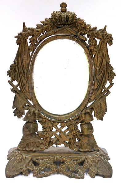 Bordsspegel, bronserat gjutjärn, 1800-talets slut, dekor av kungakrona, fanor mm,_2660a_8d85987644b5eb8_lg.jpeg