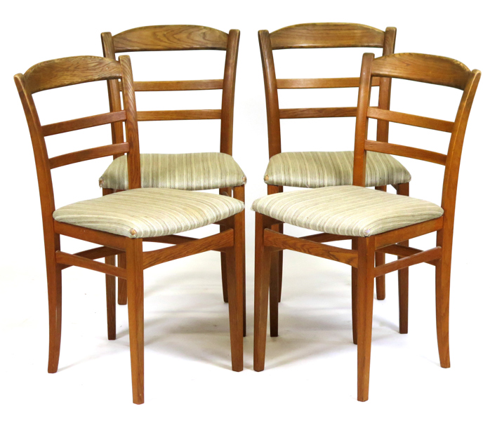 Malmsten, Carl för Åfors, stolar, 4 st, ek, "Jöns", design 1954, stoppad sits, bruksslitage_27017a_lg.jpeg