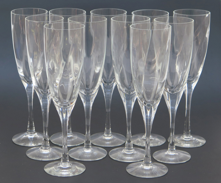 Vallien, Bertil för Kosta Boda, champagneglas, 11 st, 'Chateau', design 1981, h 22,5 cm_28164a_8db515e107ec044_lg.jpeg