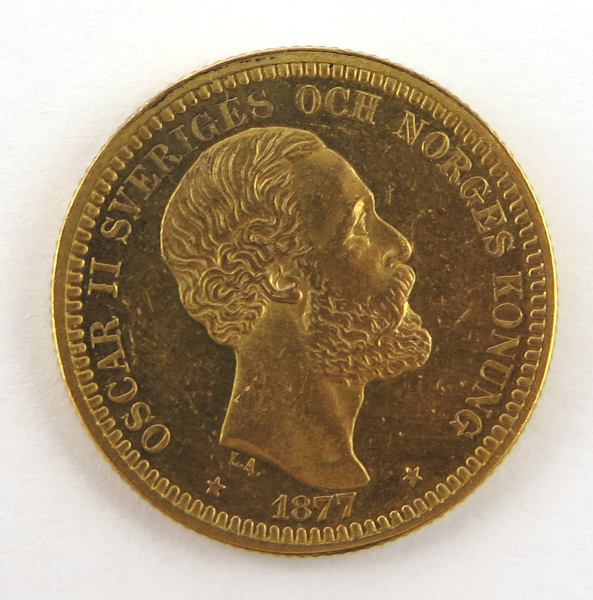 Guldmynt, 20 kronor, Oskar II 1877, 8,96 gram 900/1000 guld_28217a_8db52f8f9208b47_lg.jpeg
