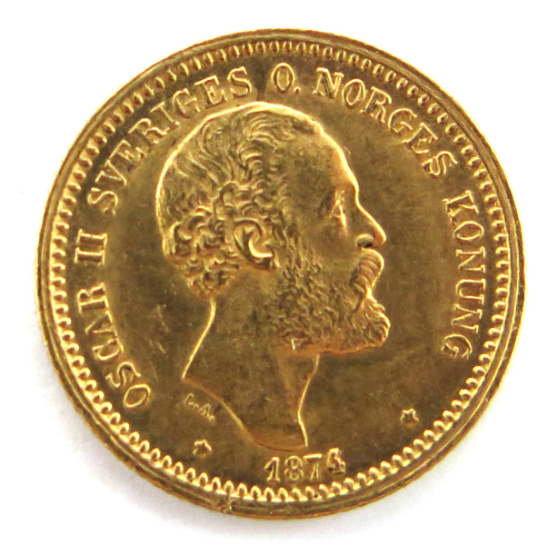 Guldmynt, 10 kronor, Oskar II 1874,  4,48 gram 900/1000 guld_28238a_8db52fd2b2e65a0_lg.jpeg