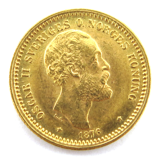 Guldmynt, 10 kronor, Oskar II 1876,  4,48 gram 900/1000 guld_28240a_8db52fd489247fc_lg.jpeg