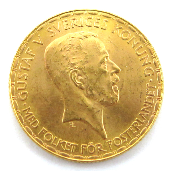 Guldmynt, 20 kronor, Gustav V 1925, 8,96 gram 900/1000 guld, detta mynt var det sist präglade ordinarie svenska guldmyntet_28248a_8db52fe08ed6f71_lg.jpeg