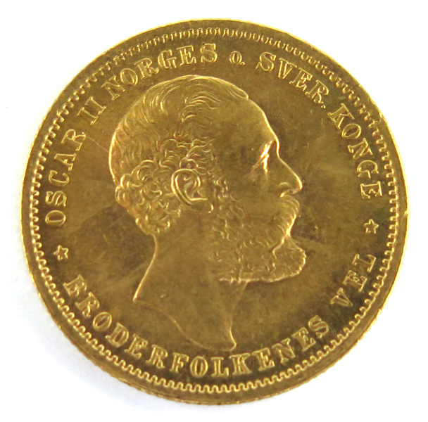 Guldmynt, 20 kroner, Norge, Oskar II 1875,  8,96 gram 900/1000 guld_28326a_8db561a4a58cb8d_lg.jpeg