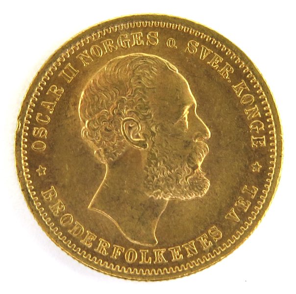 Guldmynt, 20 kroner, Norge, Oskar II 1878,  8,96 gram 900/1000 guld_28327a_8db561a3dc8ef87_lg.jpeg