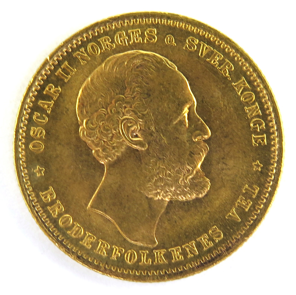 Guldmynt, 20 kroner, Norge, Oskar II 1876,  8,96 gram 900/1000 guld_28328a_8db561a2ad15440_lg.jpeg
