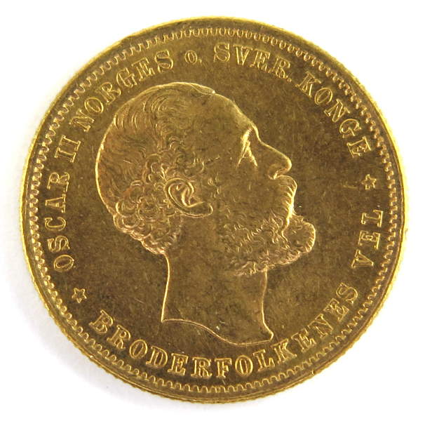Guldmynt, 20 kroner, Norge, Oskar II 1877,  8,96 gram 900/1000 guld_28329a_8db561a1e223cda_lg.jpeg