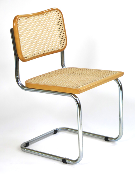 Breuer, Marcel, efter honom, stol, böjträ och stål med rottingklädsel, "Cesca", 1900-talets slut, modellen designad 1928 och namngiven efter Breuers styvdotter Francesca, etikett Made in Italy_28396a_8db5a05575537e8_lg.jpeg