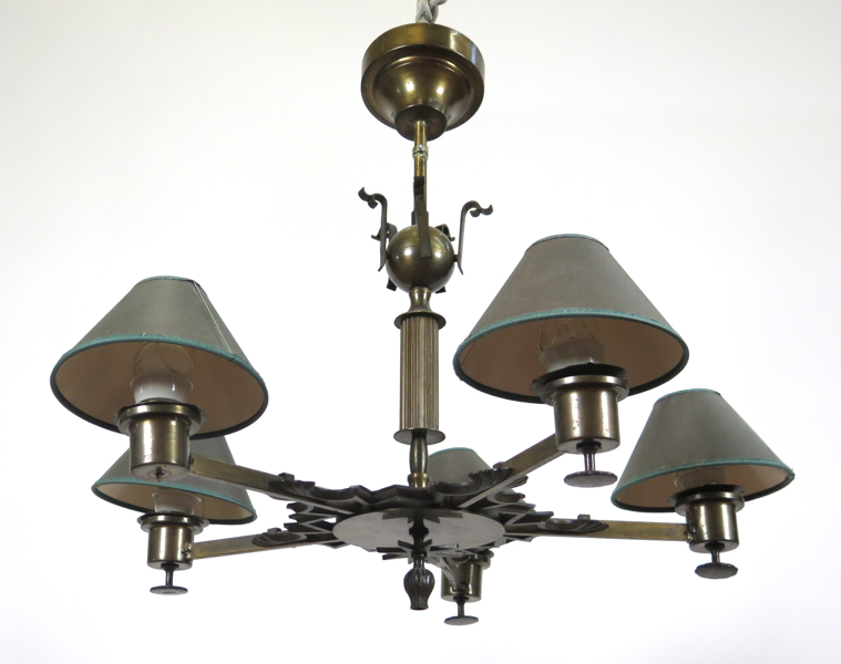 Okänd designer, art-déco, taklampa, patinerad brons, 5 ljuspunkter, höjd 59 cm_28487a_lg.jpeg