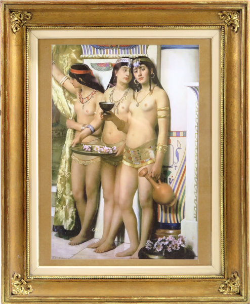 Collier, John, efter honom, gicléetryck, "Pharaohs Handmaids", efter original från 1883, synlig storlek 59 x 42 cm_28514a_lg.jpeg