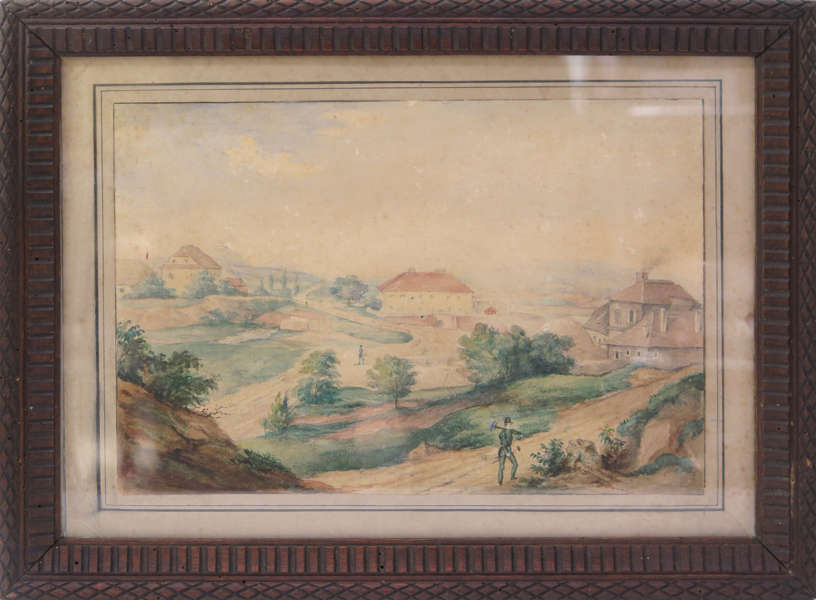 Okänd konstnär, 1800-talets 1 hälft, akvarell, landskap med staffagepersoner, mått inklusive ram 29 x 37 cm_28553a_8db5ab42ac2b89b_lg.jpeg