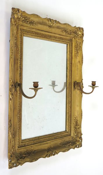 Spegellampett, bronserat trä och stuck, nyrokoko, 1800-talets slut, dubbla ljusarmar i mässing, h 90 cm_28626a_8db5adaa48e6041_lg.jpeg