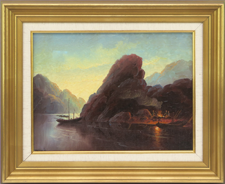 Öfverbeck, Henning, olja, båt vid strand, signerad, 28 x 37 cm_28686a_lg.jpeg